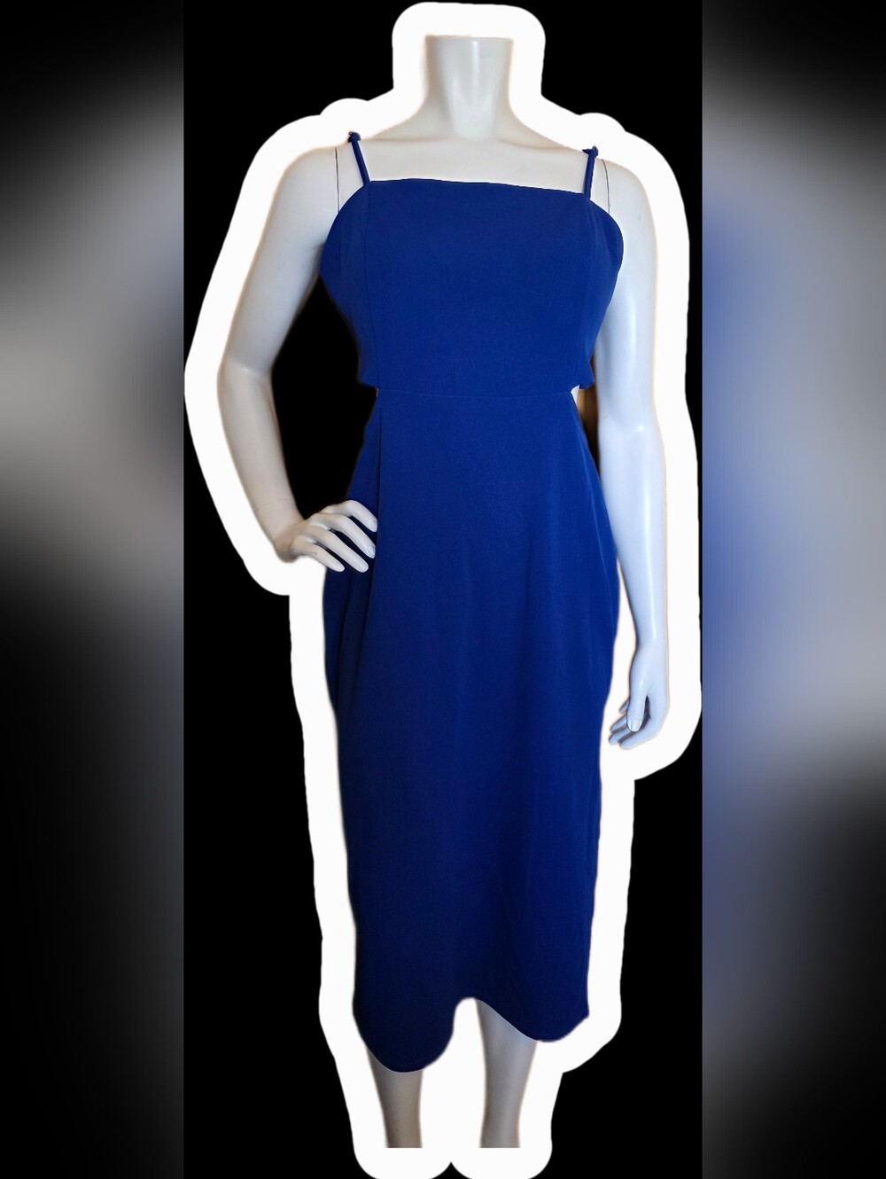 le chateau Royal Blue Spaghetti-Strap Dress
